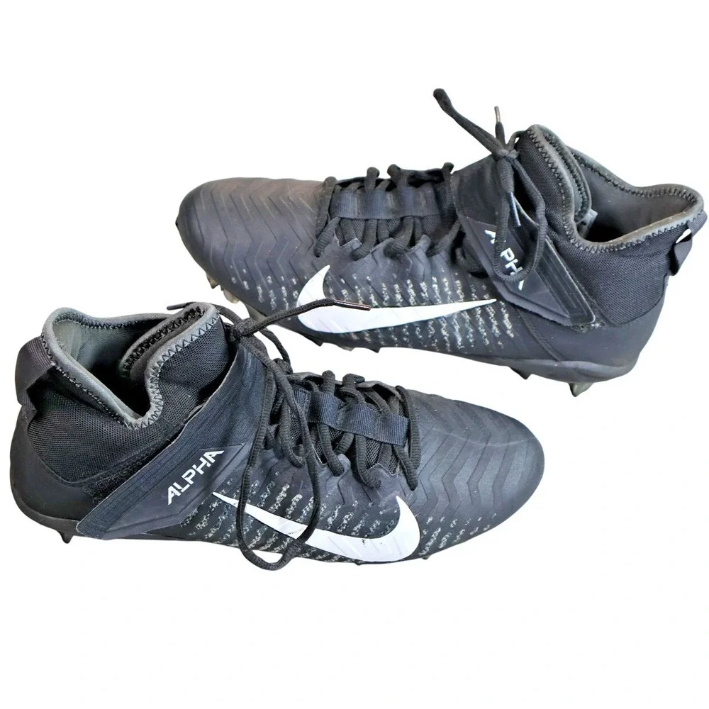 Nike Shoes Mens Size 10.5 Black Alpha Menace Elite 2 Football Cleats AQ3209-002